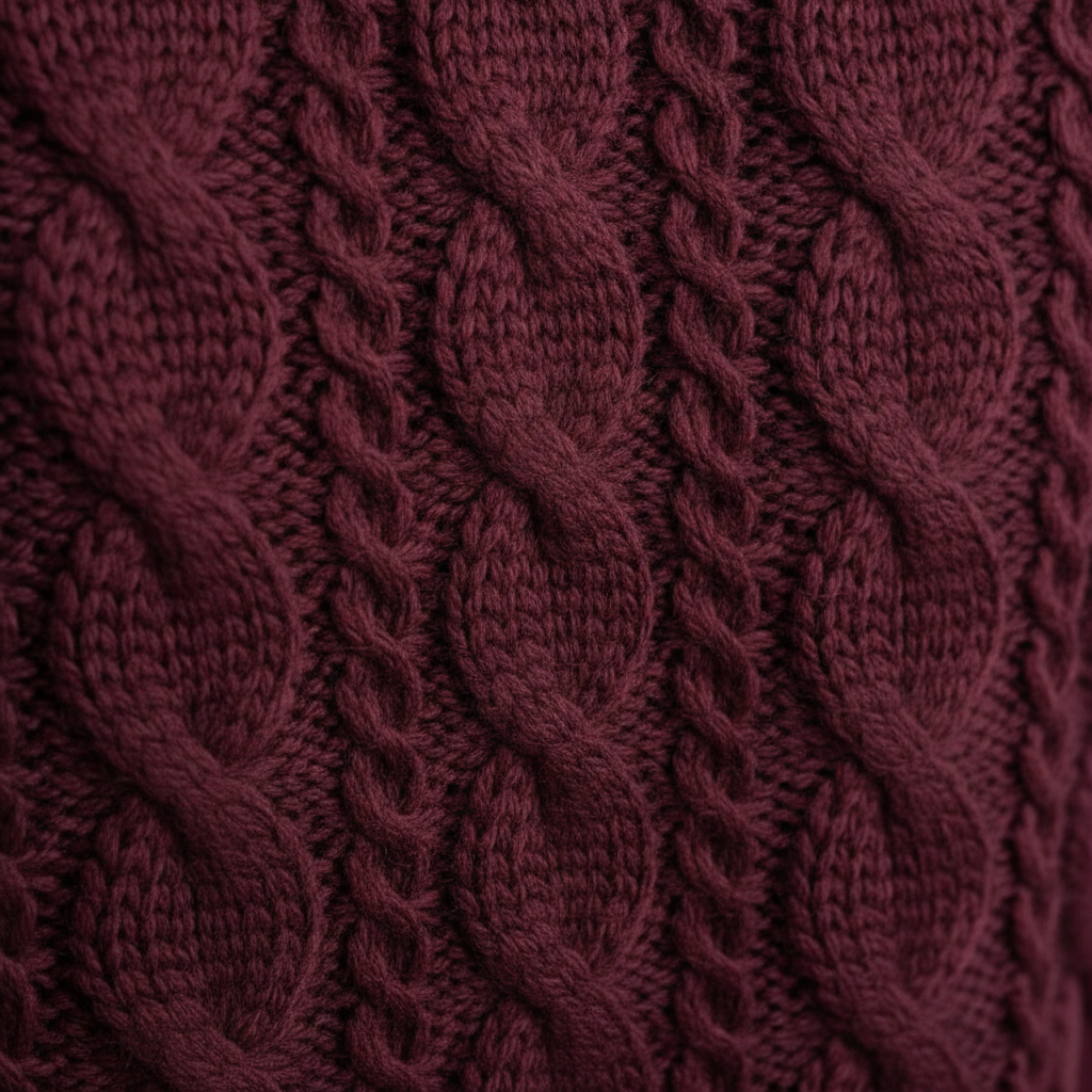 Cable Chic - Figurbetontes Rollkragen-Strickkleid mit Zopfmuster