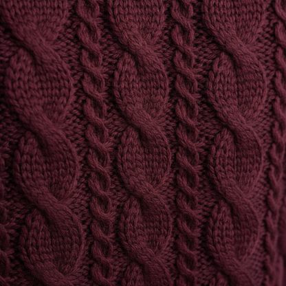 Cable Chic - Figurbetontes Rollkragen-Strickkleid mit Zopfmuster