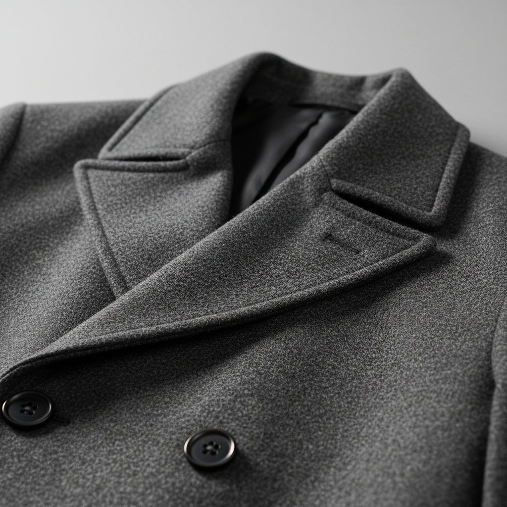 Parisian Classic - Oversized Wollmantel mit Reverskragen & Bindegürtel